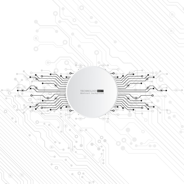 Vettore computer chipset circuito tecnologia sfondo astratto illustrazione vettoriale