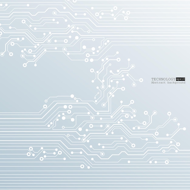 Computer chipset circuito tecnologia sfondo astratto illustrazione vettoriale