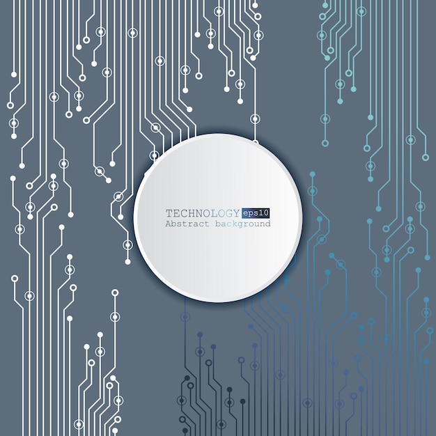 コンピューターチップセット回路基板技術抽象的な背景ベクトル図