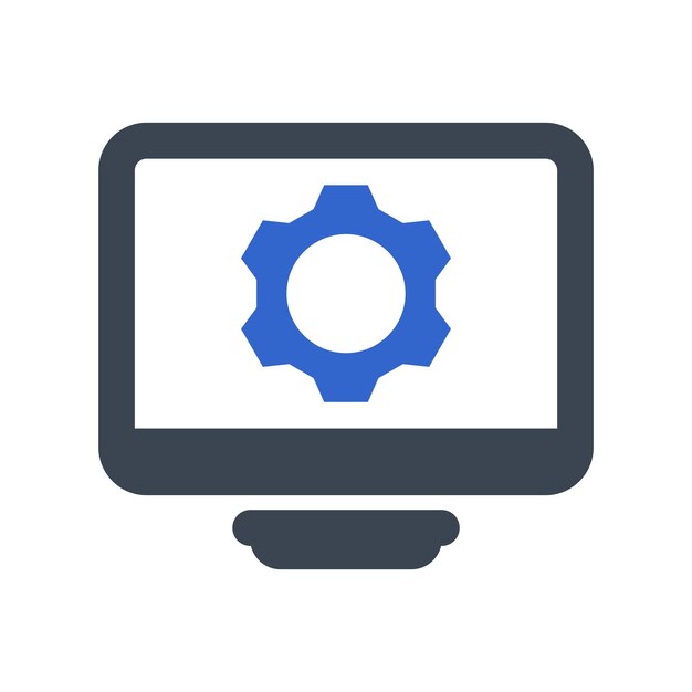 Computer configuration icon vector image