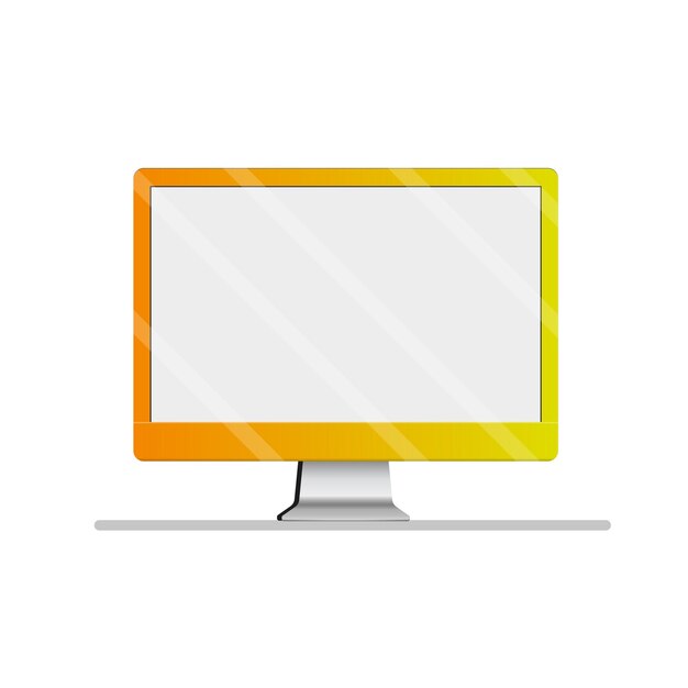 Computer desktop monitor. computer monitor display. computer display isolated. computer monitor icon