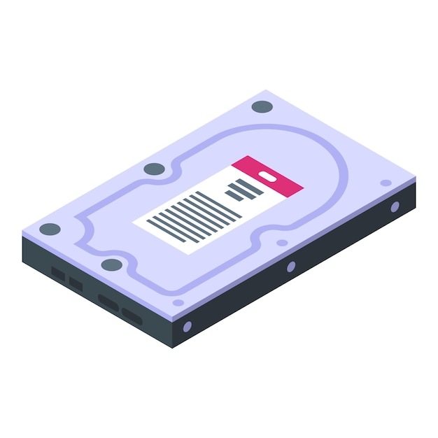 Computer disk icon isometric vector Sd card Memory ssd