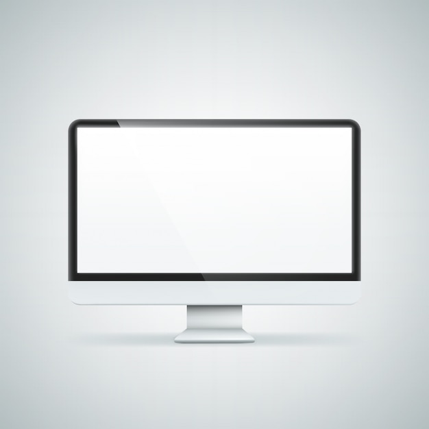 Vector computer display. illustration isolated