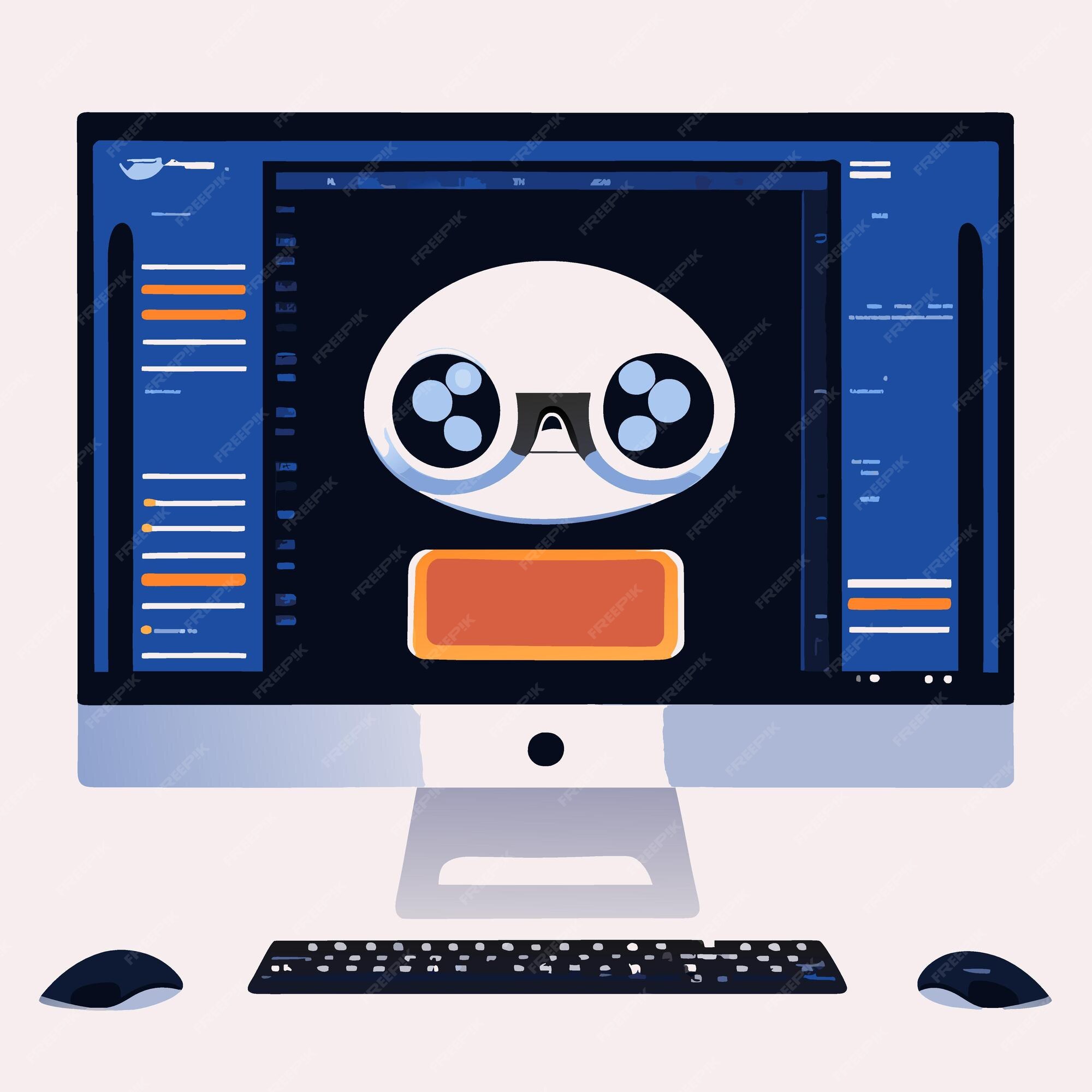 Premium Vector | In computer display series of javascript code was ...