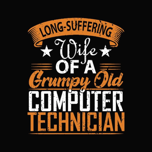 Vector computer engineer t-shirt design