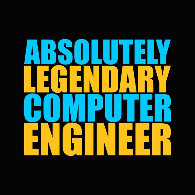 Vector computer engineer t-shirt design