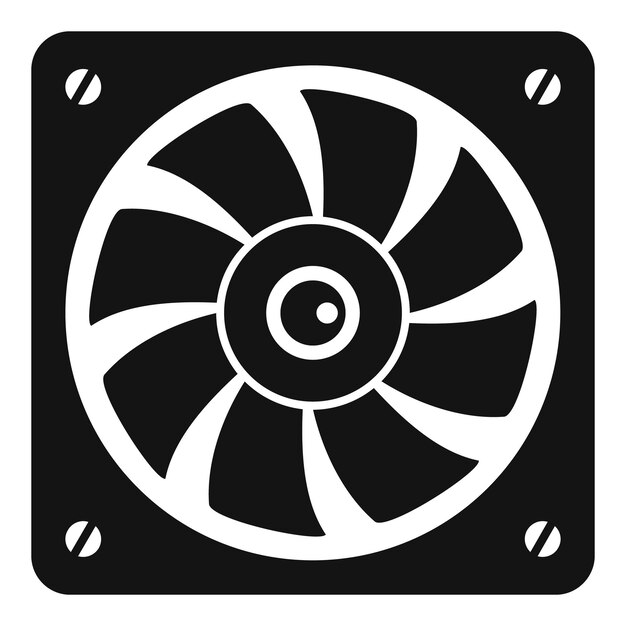 Computer fan icon Simple illustration of computer fan vector icon for web