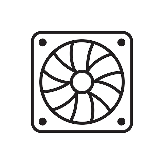 computer fan icon vector