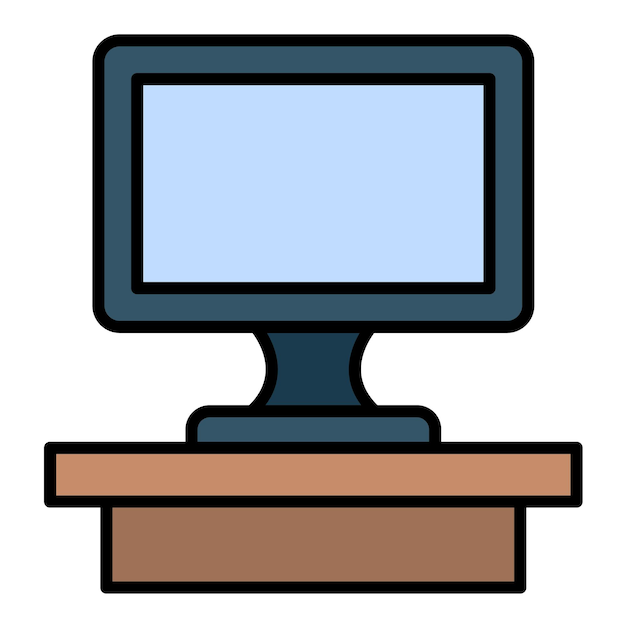 Computer Flat Illustration