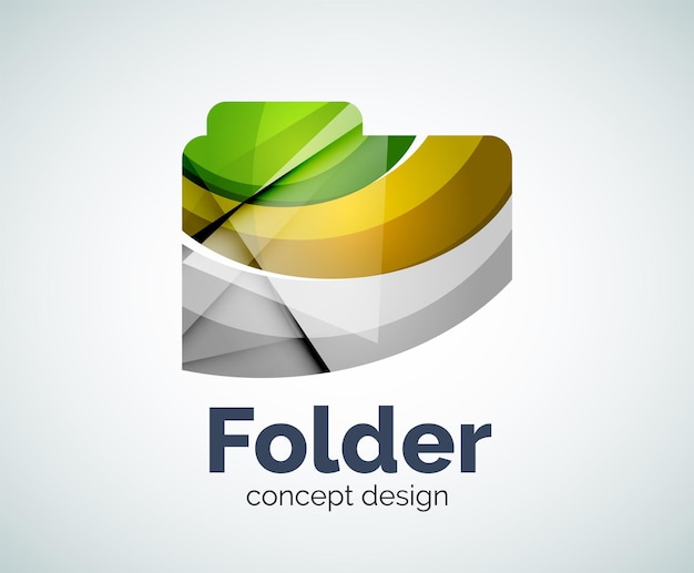 Computer folder logo template
