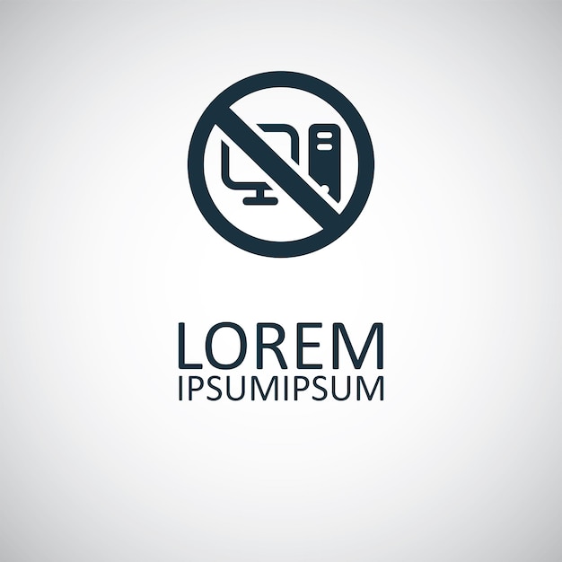 Computer forbidden icon