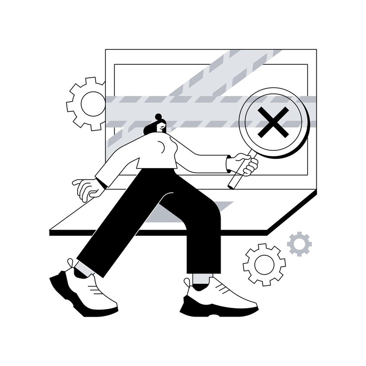 Vector 컴퓨터 법의학 추상 개념 벡터 일러스트 레이 션
