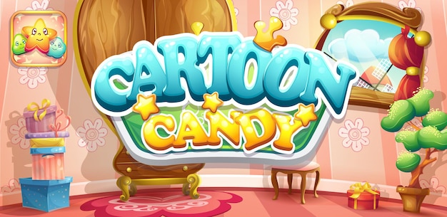 Caramelle dei cartoni animati di gioco per computer