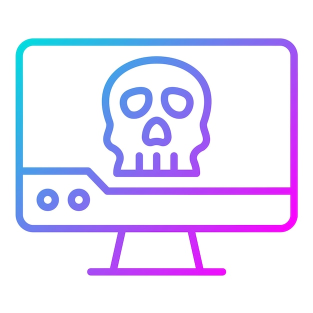 コンピューターでハックされたベクトルイラストのスタイル
