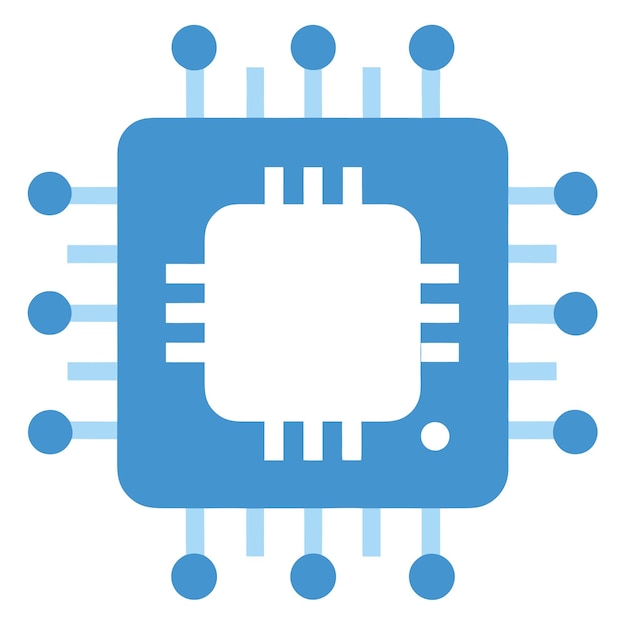 Computer Hardware Components Parts and Devices Featuring BIOS Chip Vector Style Illustration