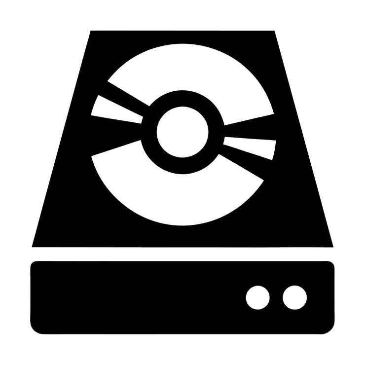 वेक्टर computer hardware components parts and devices featuring cd dvd drive vector style illustration