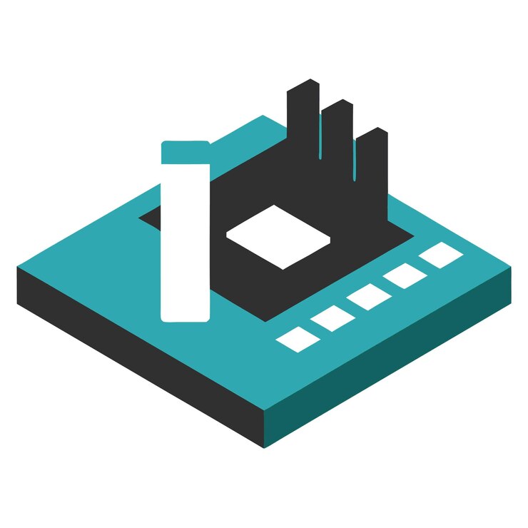 Vector computer hardware components parts and devices featuring motherboard vector style illustration