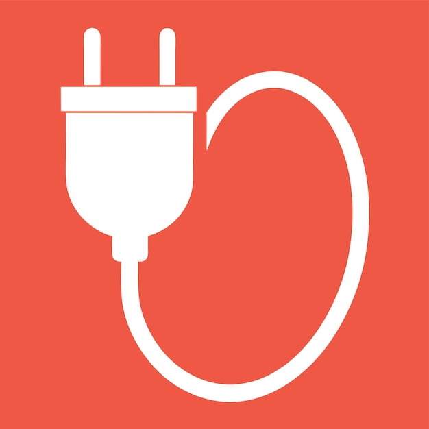 Computer Hardware Components Parts and Devices Featuring Power Cord Vector Style Design