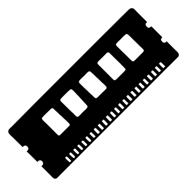 Computer Hardware Components Parts and Devices Featuring Random Access Memory RAM Vector Design