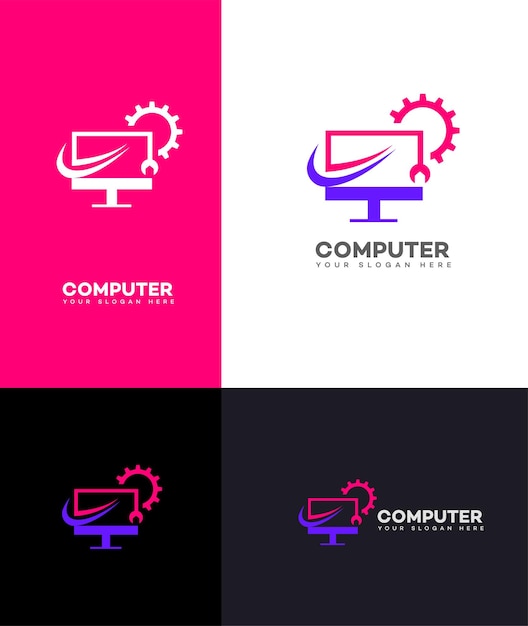 Computer hardware logo template