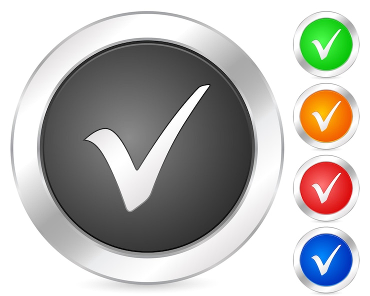 Vector computer icon check symbol