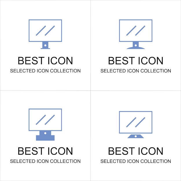 Computer icon collection can be used for digital and print