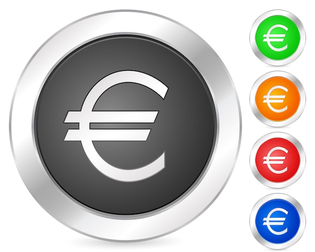 Vector computer icon euro