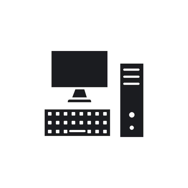 Computer icon isolated on white background