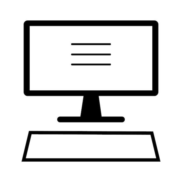 Computer icon logo vector design template