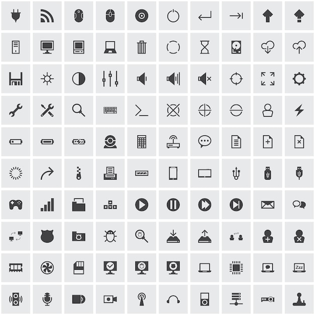 Computer icon set