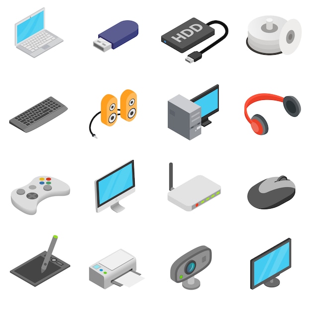 Vector computer icons set