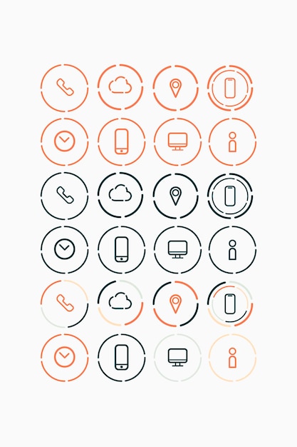 Computer icons and symbols vector collection