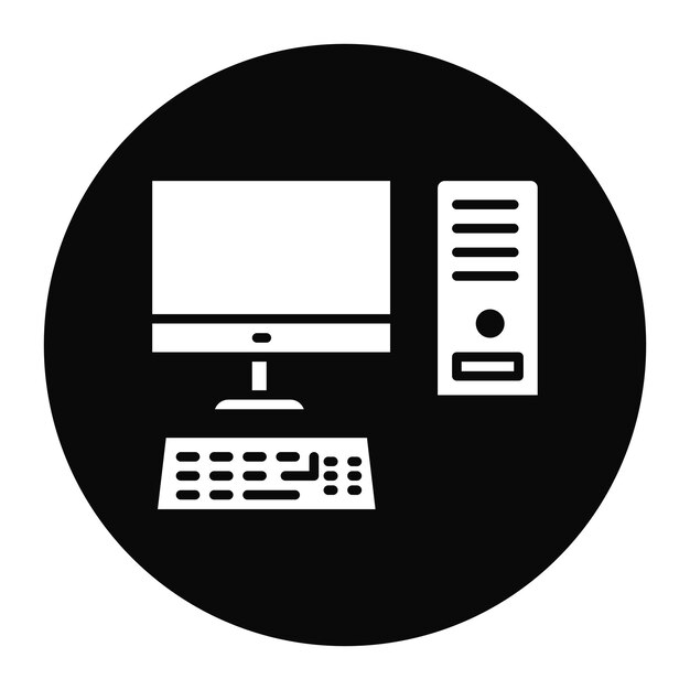 Computer icoon vector afbeelding Kan worden gebruikt voor elektrische circuits