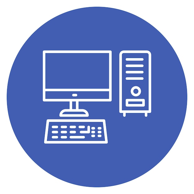 Computer icoon vector afbeelding Kan worden gebruikt voor elektrische circuits