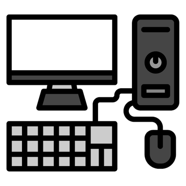 Computer icoon vector afbeelding Kan worden gebruikt voor Retro