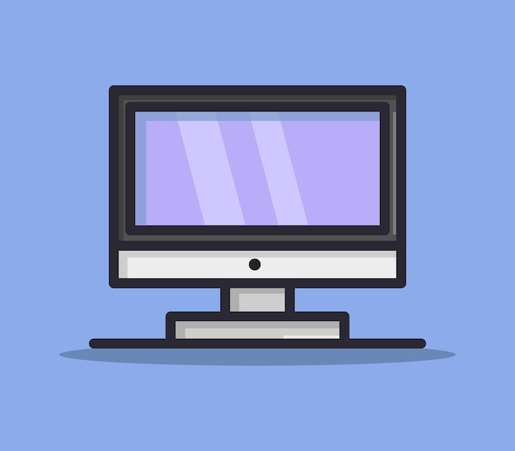 Vector computer illustrated cartoon