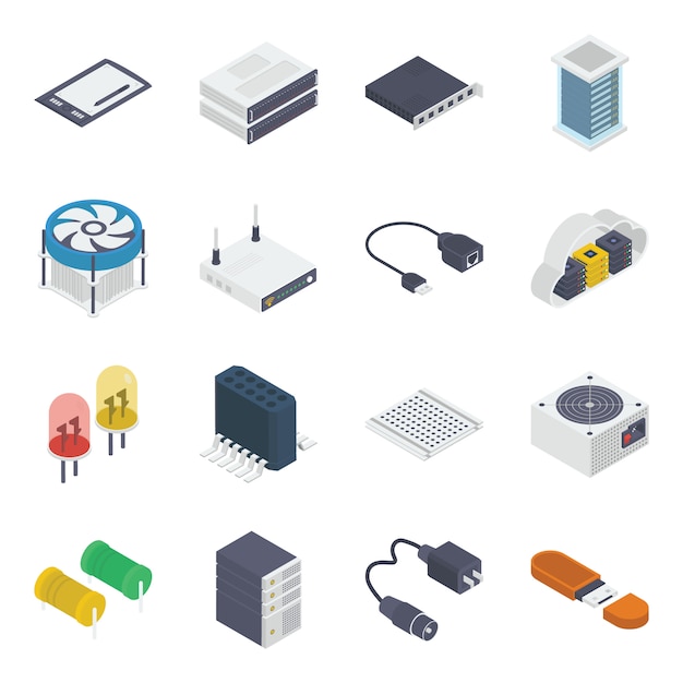 Vector computer internal component isometric