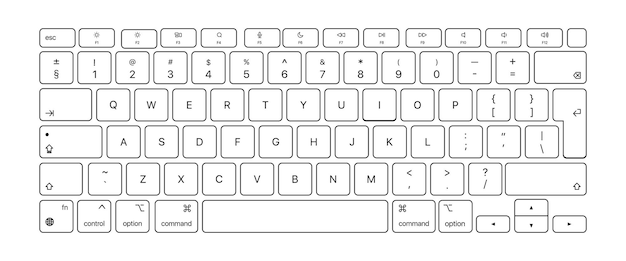 Computer keyboard icon. Vector EPS 10. Isolated on white background.