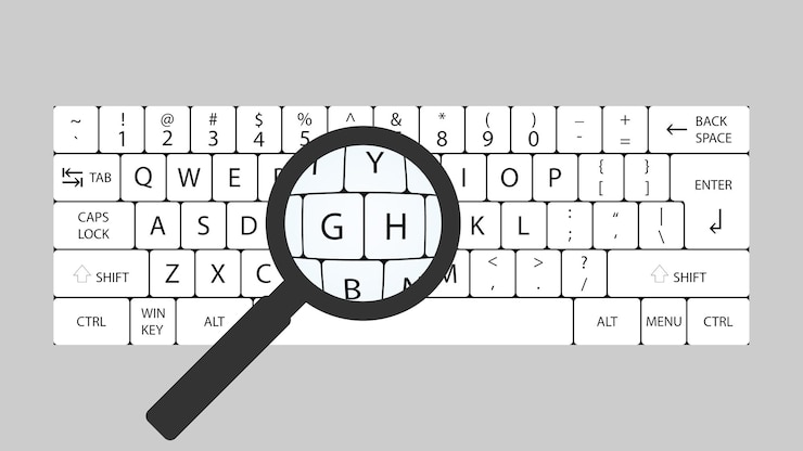 Vector computer keyboard layout chart