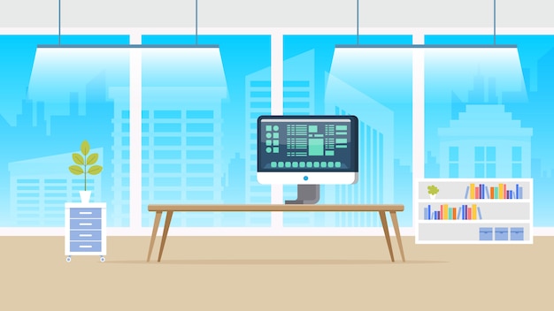 computer laboratory panorama