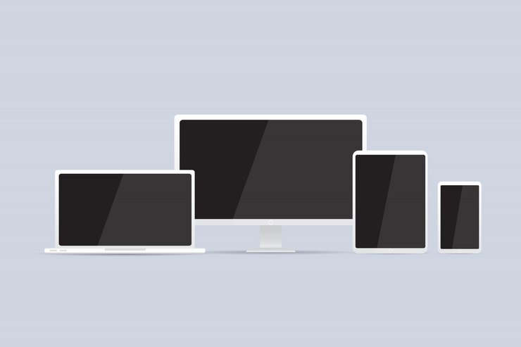 Vector computer. lcd monitor, laptop, tablet, mobile phone