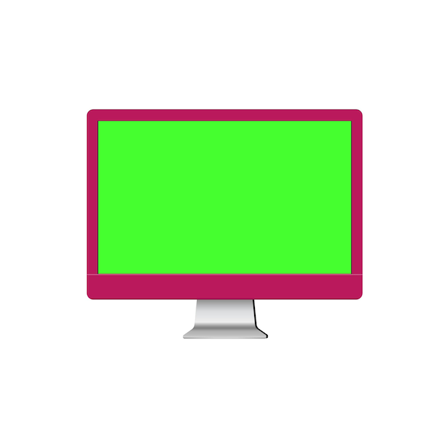 Monitor del computer isolato. display del monitor del computer. display del computer isolato. schermo nero