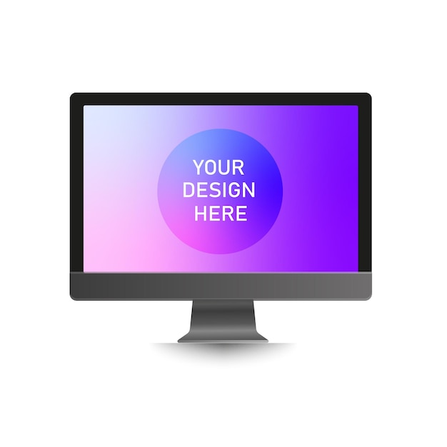 Computer monitor isolated. computer monitor display. computer display isolated. colorful screen