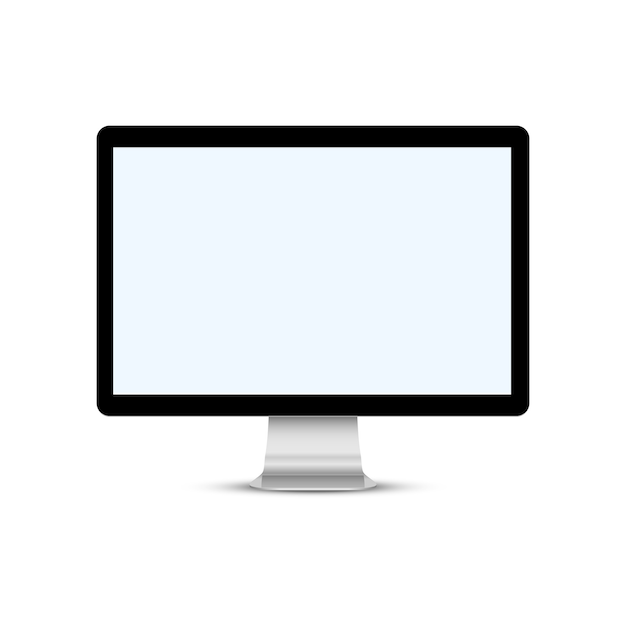 Computer monitor isolated on white background