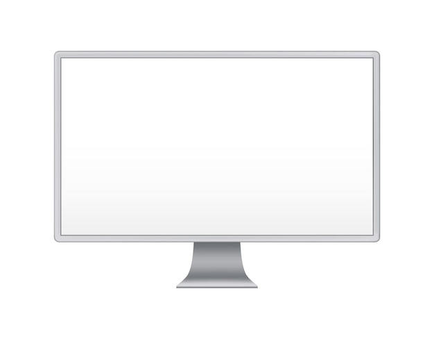 Computer monitor mockup blank device display