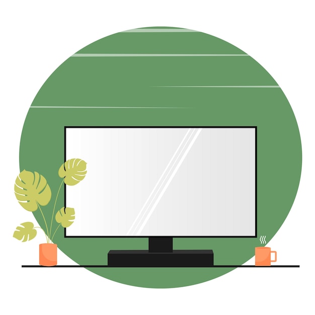 computer monitor vector illustration