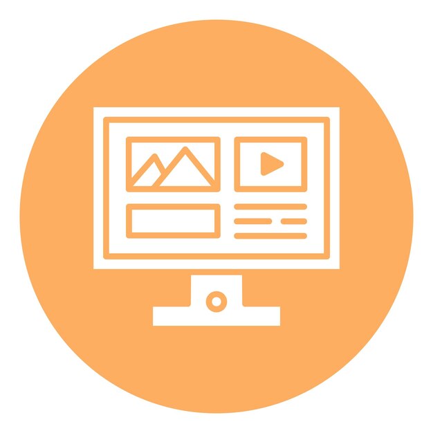 a computer monitor with a graphic of a graph on it