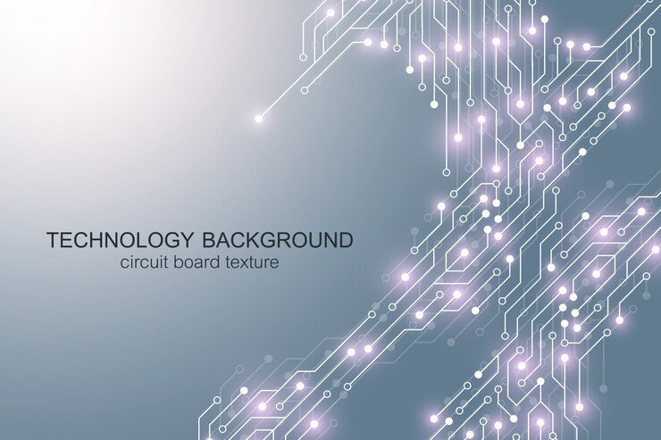Vector computer motherboard   background with circuit board electronic elements