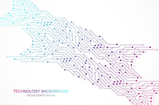 Computer motherboard vector background with circuit board electronic elements. electronic texture for computer technology, engineering concept. motherboard integrated computing illustration.