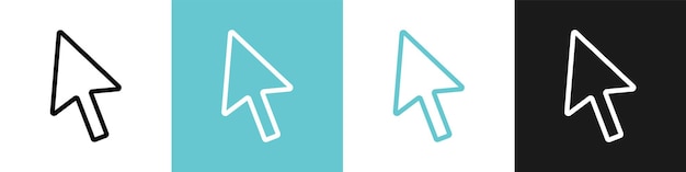 Computer mouse click cursor Cursor arrow flat icon for apps and websites